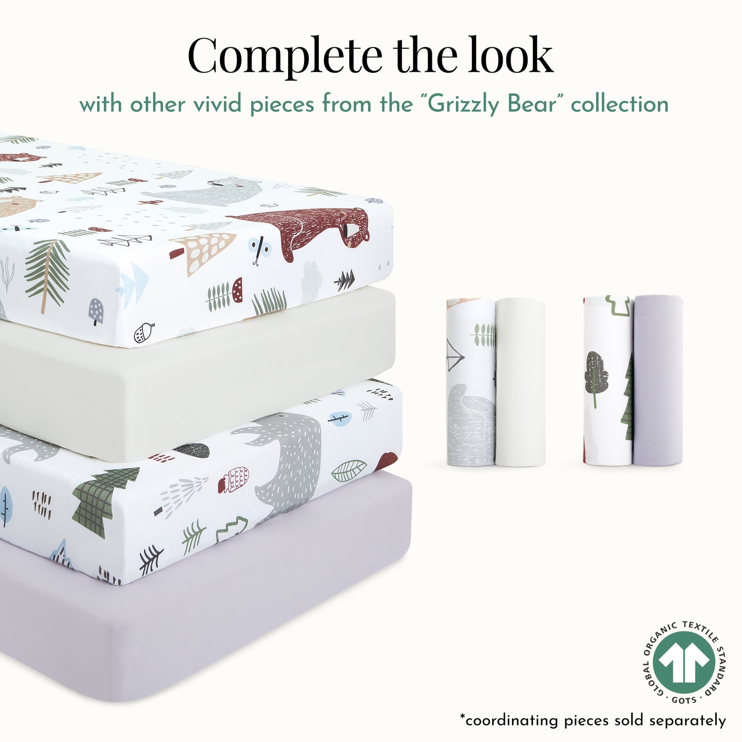 Evolur Grizzly Bear 3 pc Crib Set