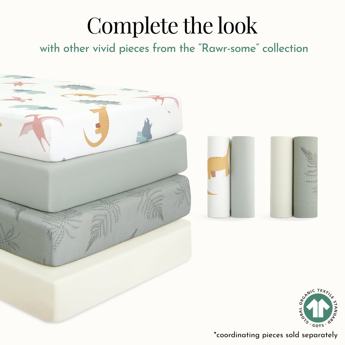 Evolur Rawr-Some 2 pc Sheet Set (Light)