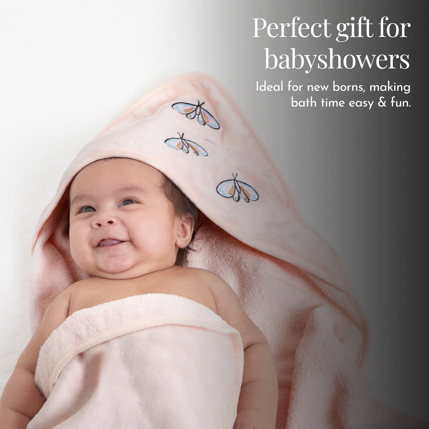 Evolur Secret Garden 6 pc Gift Set - Hooded Towel & 5pc Wash Cloths