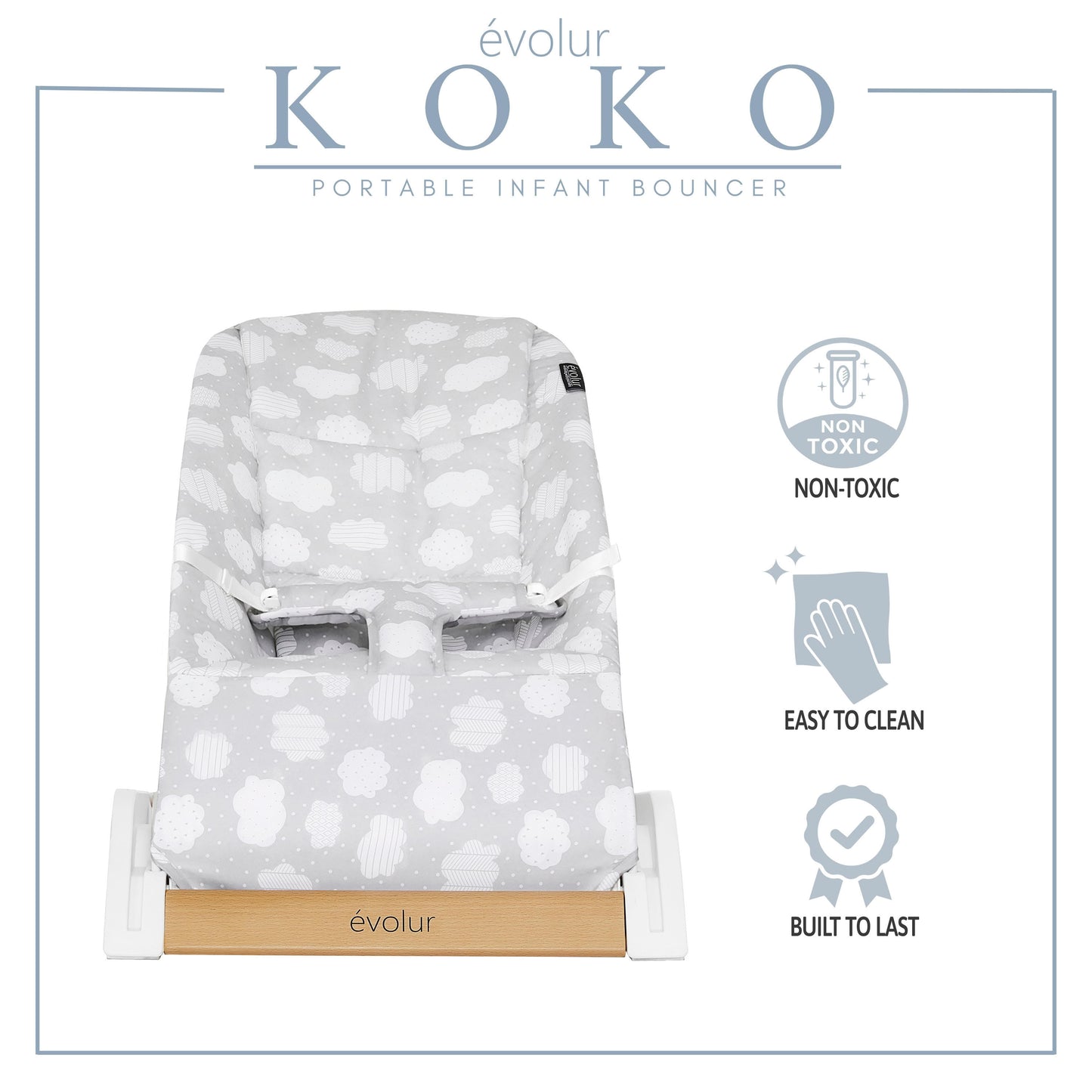 Evolur Koko Portable Infant Bouncer