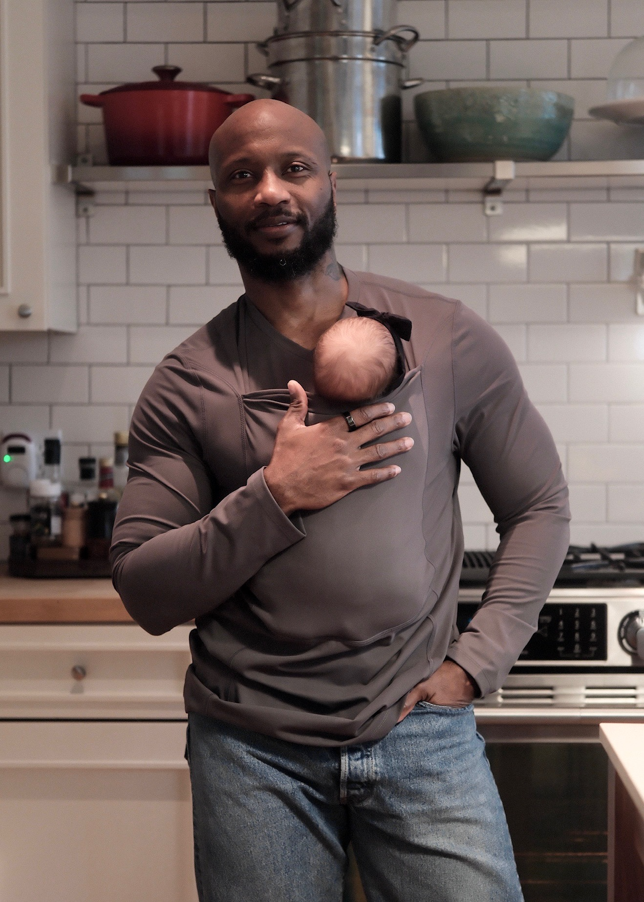 Lalabu Dad Shirt Baby Carrier Gray