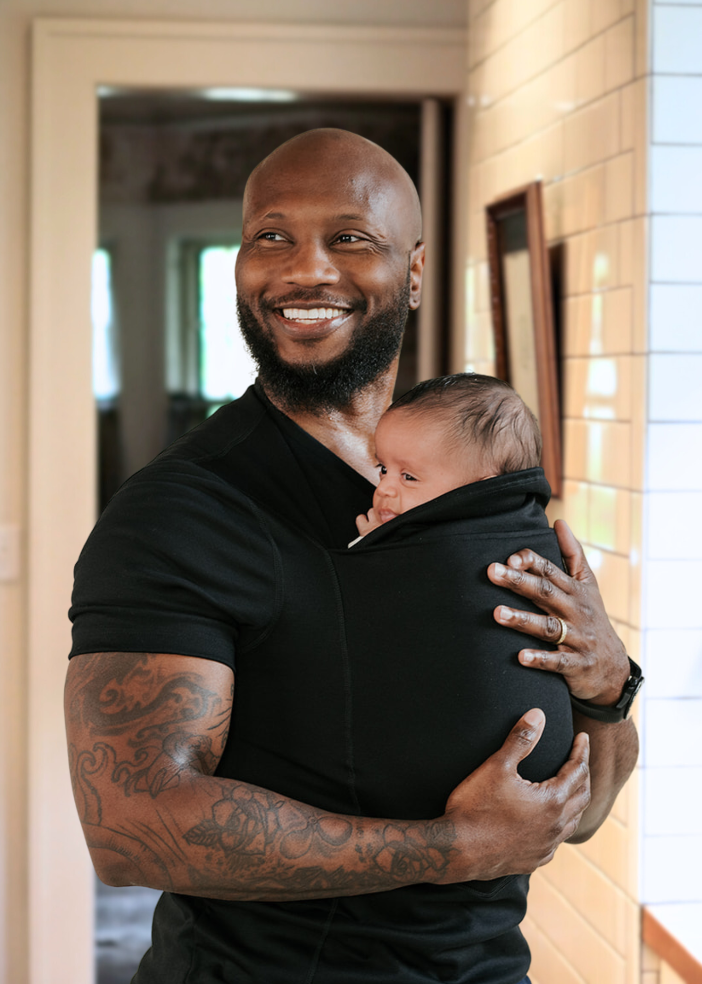Lalabu Dad Shirt Baby Carrier Black