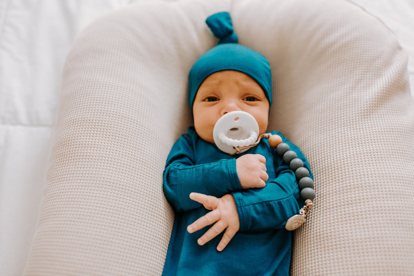 Blue Knotted Newborn Baby Hat