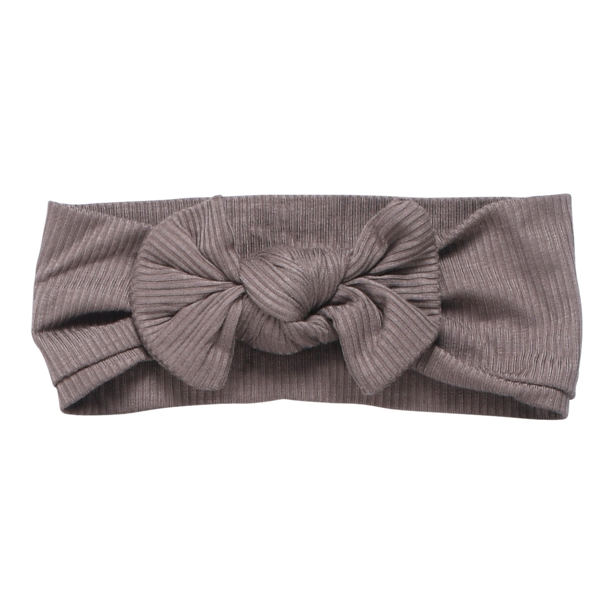 Cocoa Brown Ribbed Knotted Headband