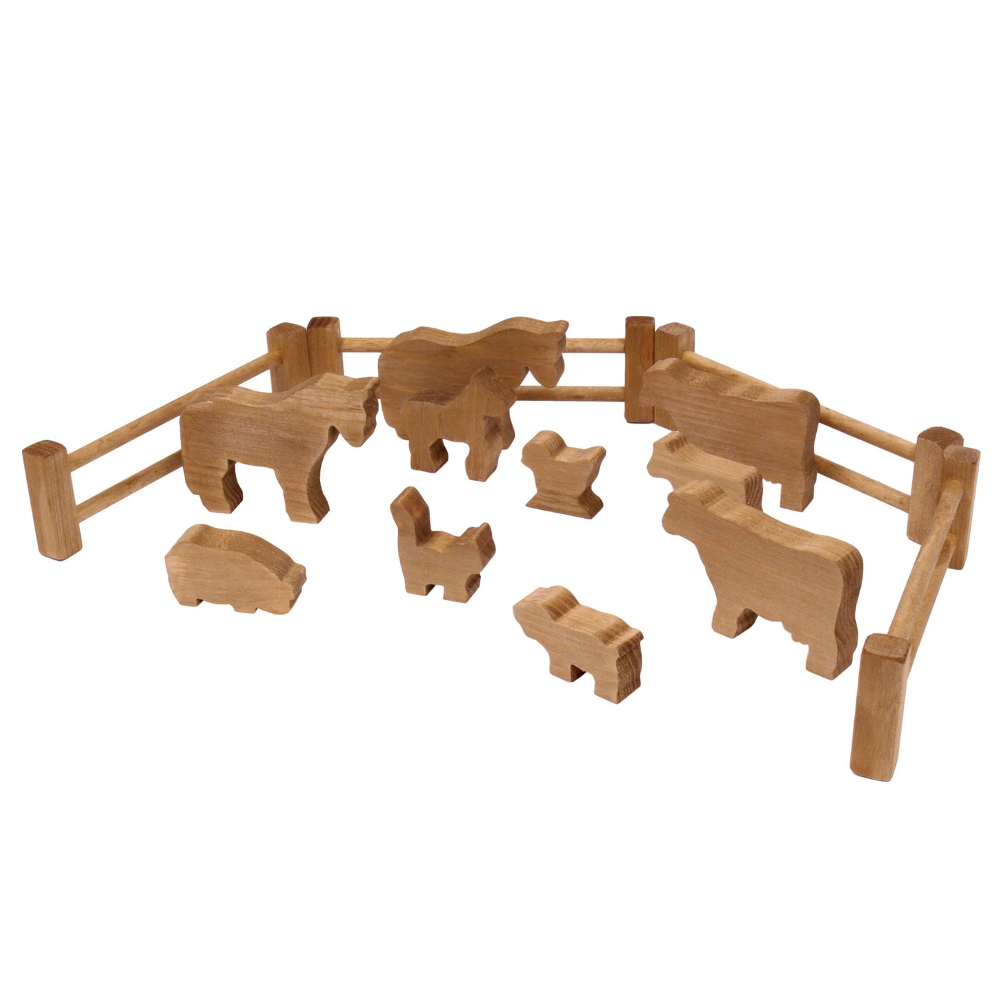 Amish Wooden Toy Farm Animal Set