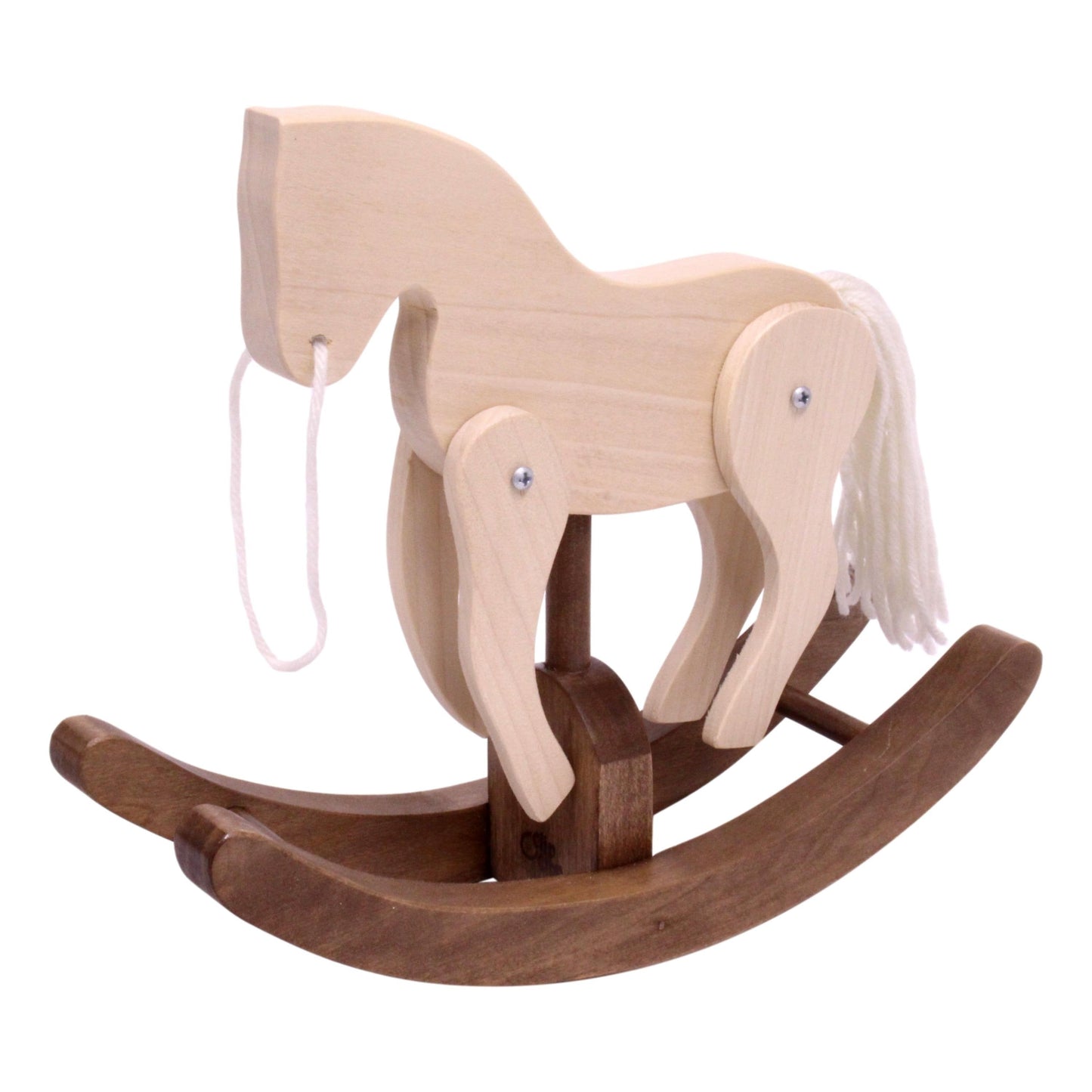 Amish Wooden Rocking Clackity Horse Toy, Child Safe Finish