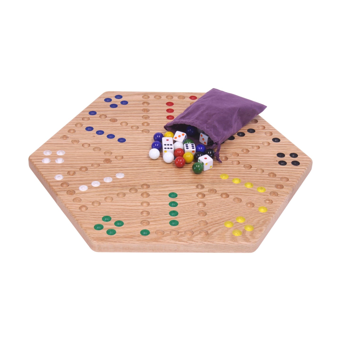 Amish Aggravation Wahoo Marble Board Game, Double-Sided, Hand Painted
