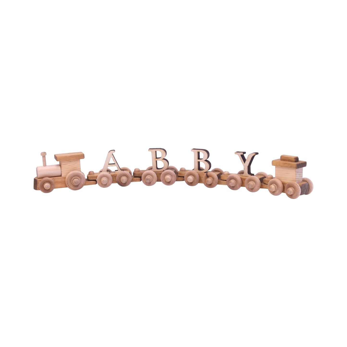 Amish Wooden Name Train Toy, Custom ABC Letter Train