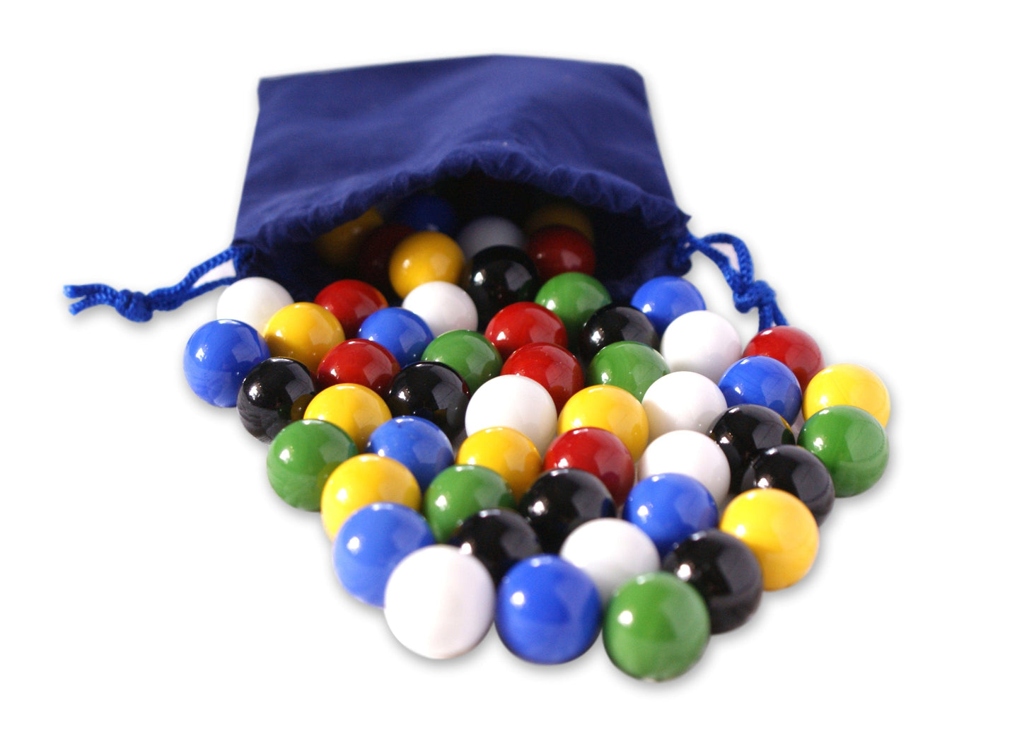 AmishBag of 60 Glass Marbles for Chinese Checkers, 5/8" (16mm) Diameter