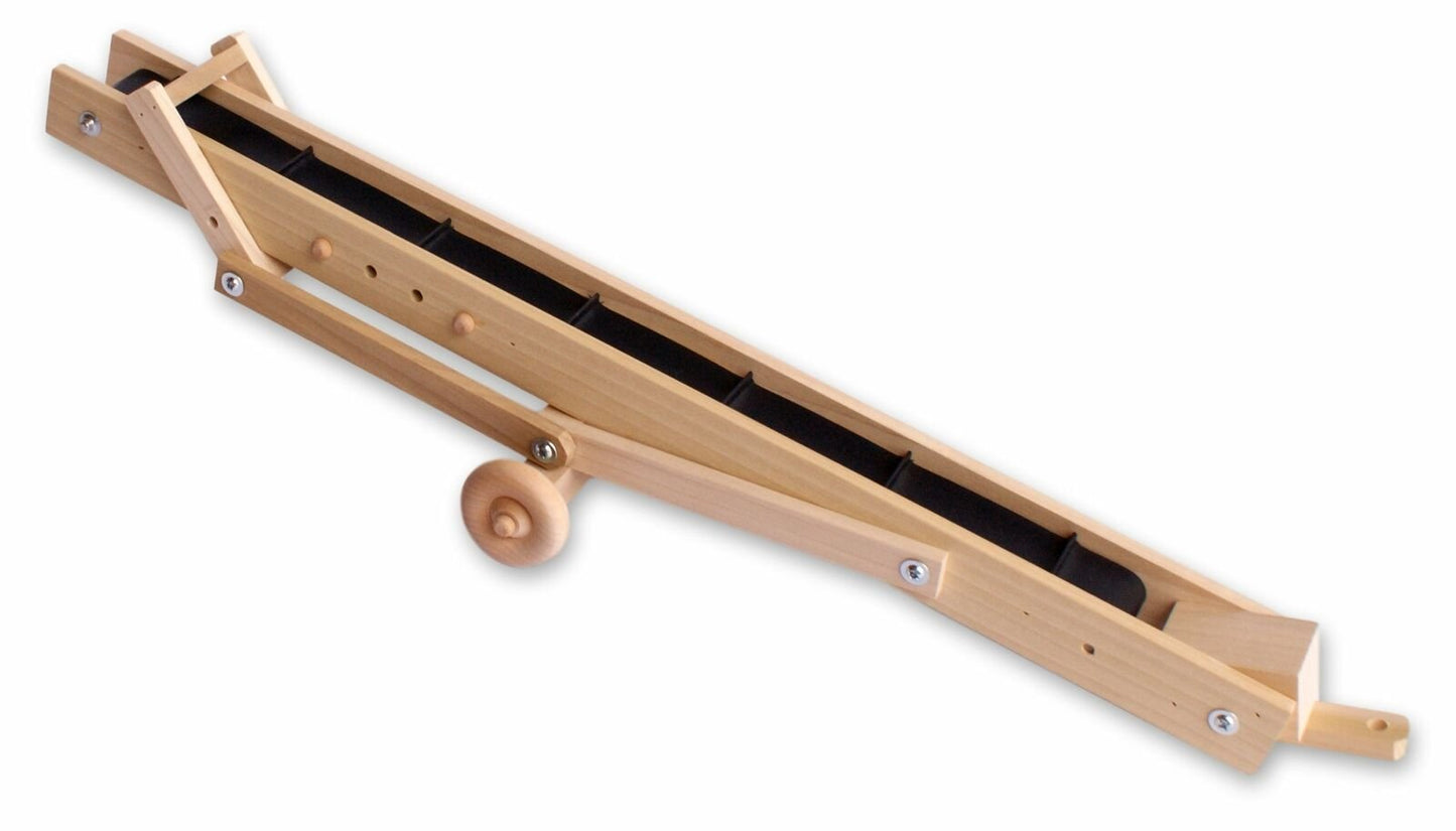 Amish Wooden Hay Bale Elevator Toy with Real Hand-Cranked Elevator Belt