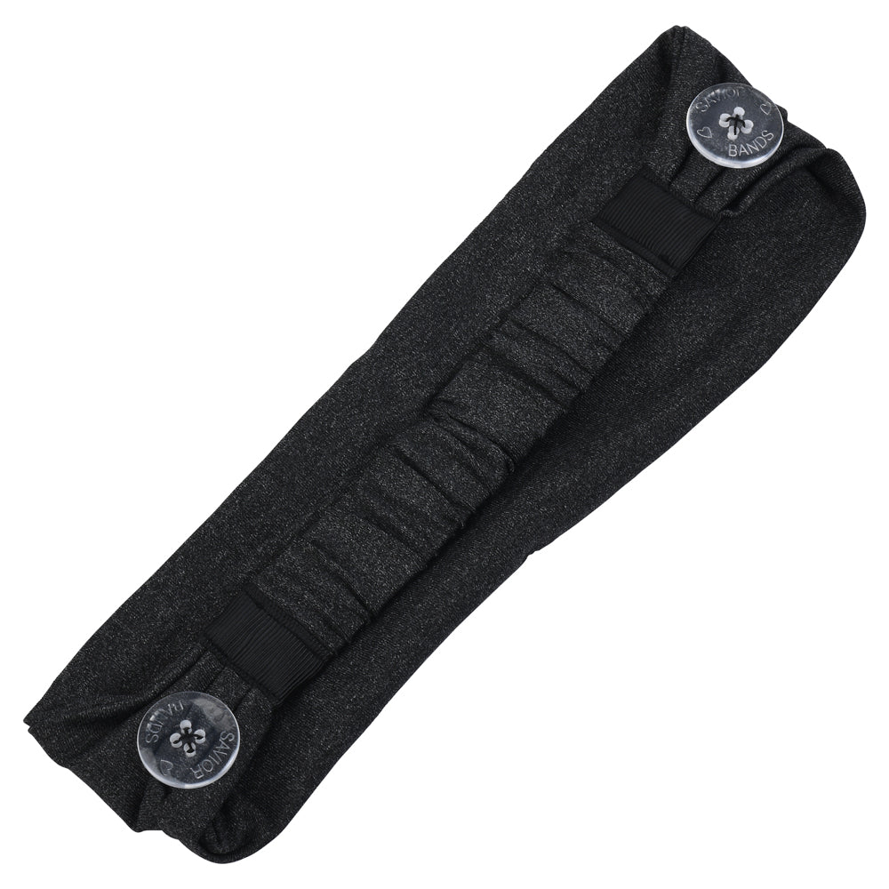 Dark Gray Savior Headbands With Buttons for Masks