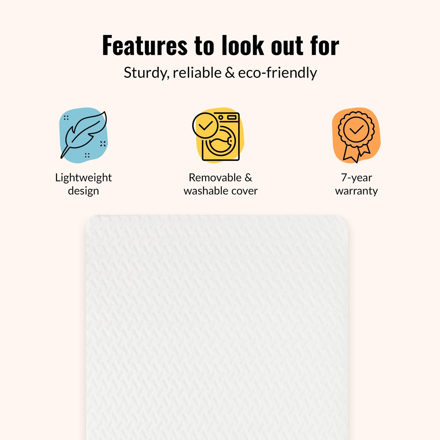 Dream On Me Baby Fairy 5 Inch Foam Crib & Toddler Bed Mattress