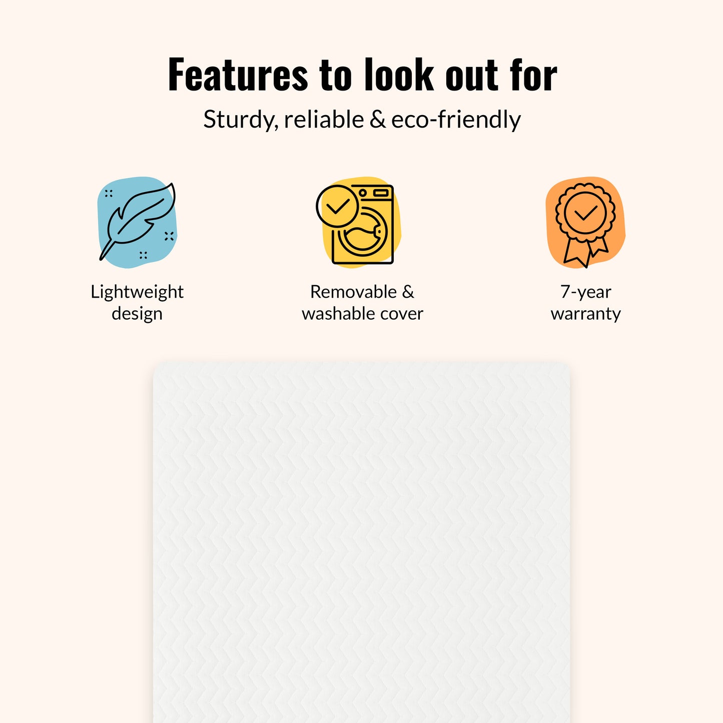 Dream On Me Baby ZZZ 5 Inch Foam Crib & Toddler Bed Mattress