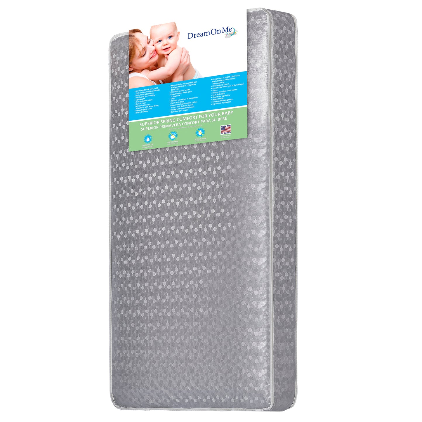 Dream On Me Superior Slumber 6 Inch 112 Coil Inner Spring Crib And Toddler Mattress