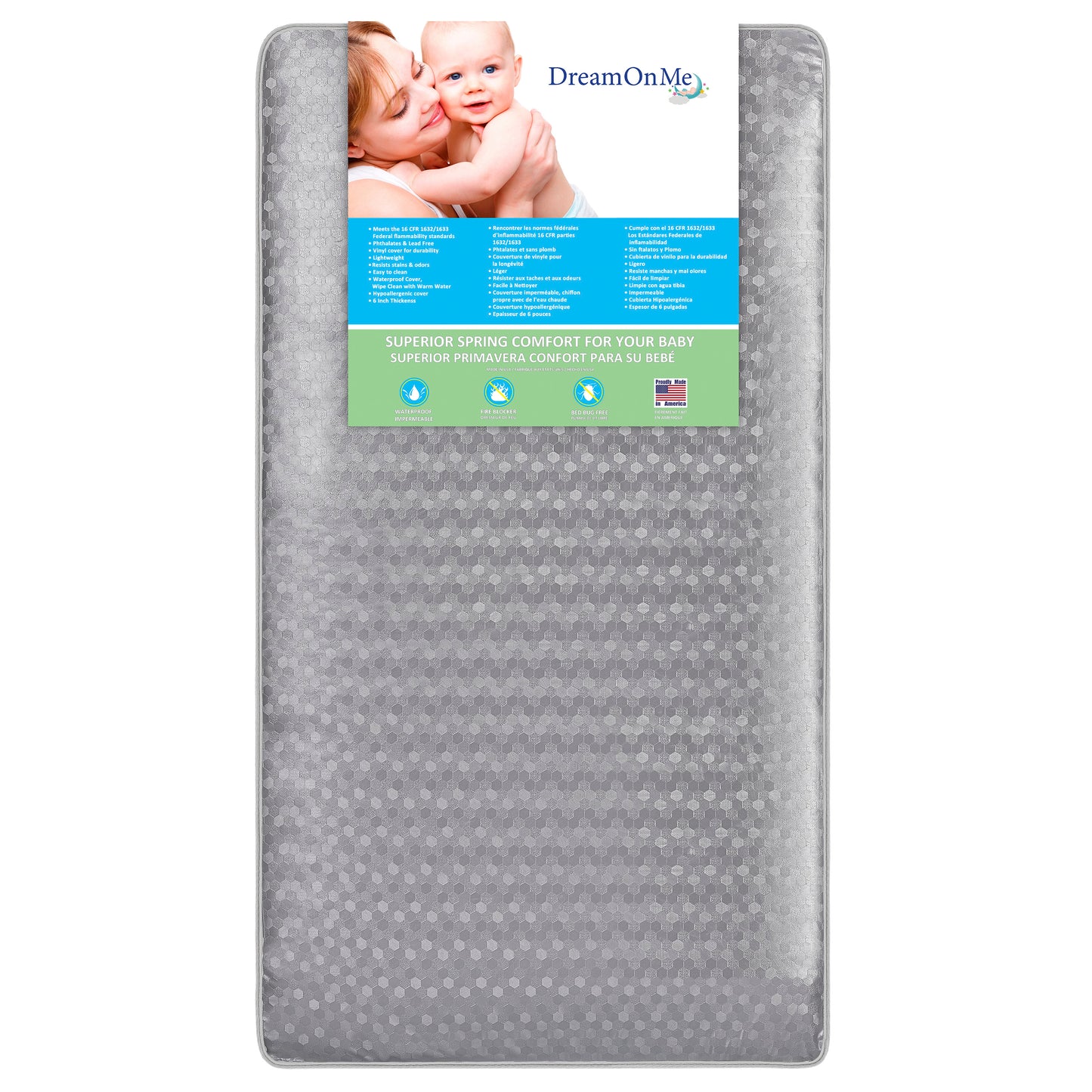 Dream On Me Superior Slumber 6 Inch 112 Coil Inner Spring Crib And Toddler Mattress