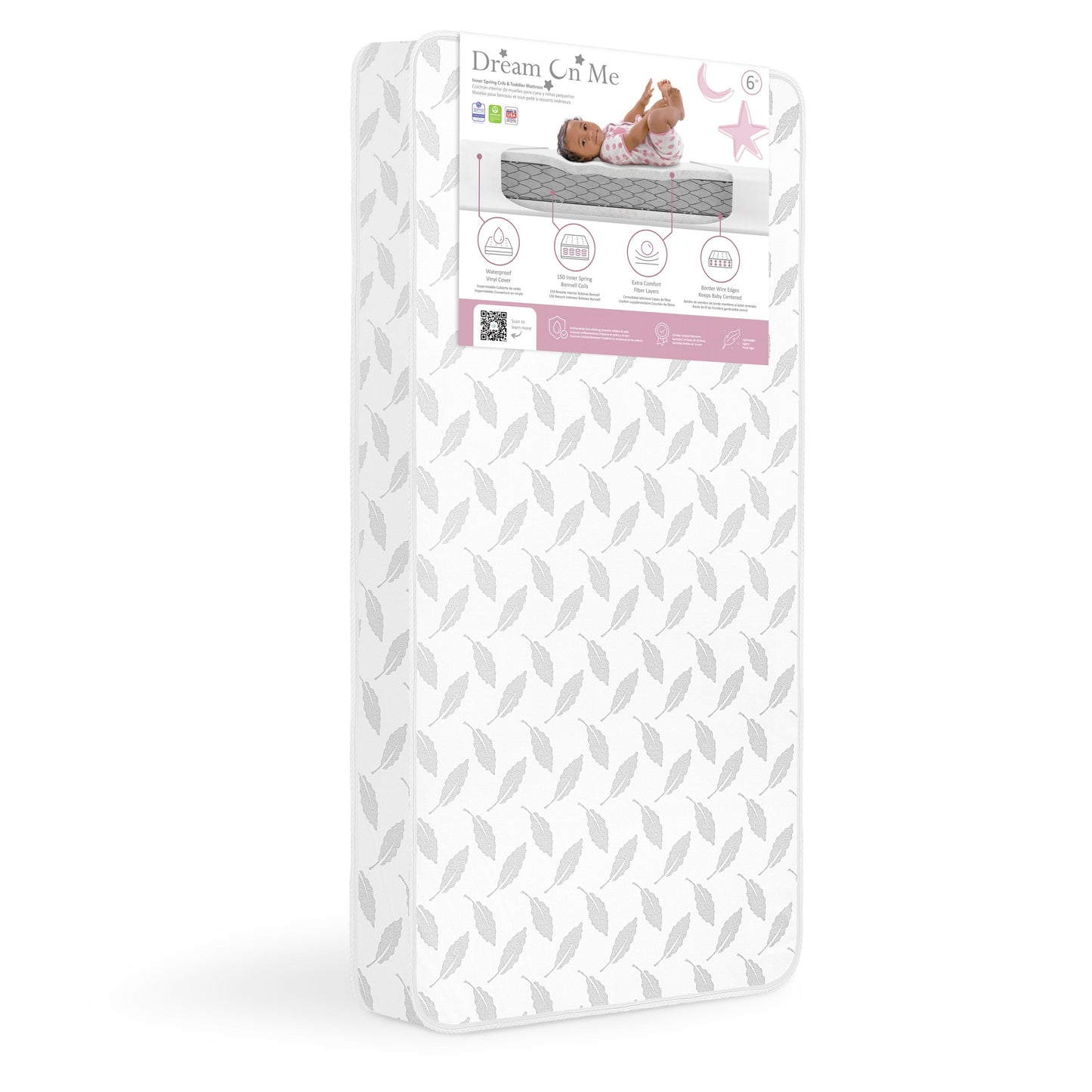Dream On Me Flora Premium Coil Inner Spring Crib & Toddler Bed Mattress