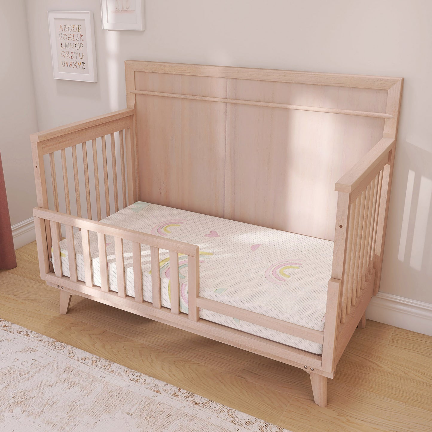 Dream On Me Coil Inner Spring Over The Rainbow Crib & Toddler Mattress