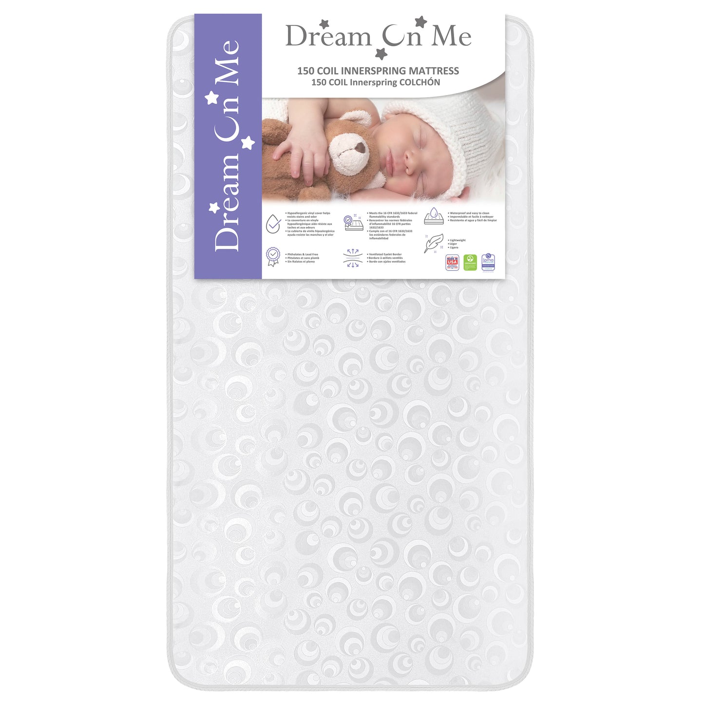 Dream On Me Juniper Ultra Coil Inner Spring Standard Crib & Toddler Bed Mattress