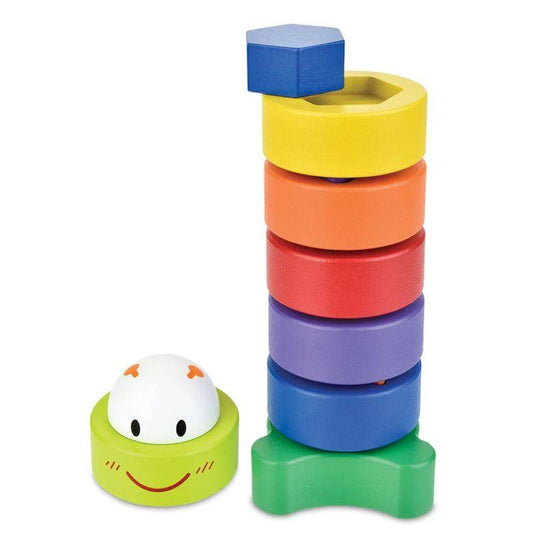 Discovery Toys Caterpillar Sort and Stack Montessori Wooden Stacker & Shape Sorter Toy