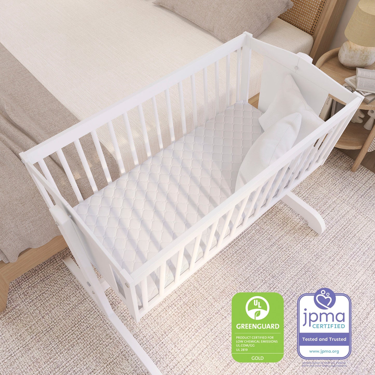 Dream On Me Luna/ Haven 2 inch Fiber Cradle Mattress