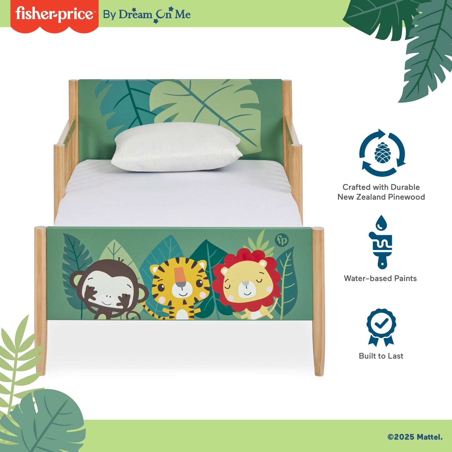 Fisher-Price By Dream On Me Fauna Collection Safari Dreams Toddler Bed