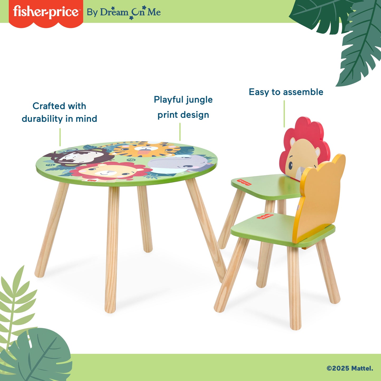 Fisher-Price Fauna Collection Pride Rock Table Chair Set by Dream On Me