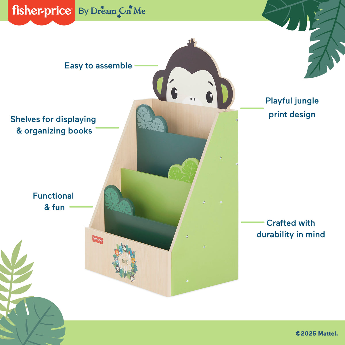Fisher-Price By Dream On Me Fauna Collection Go Bananas Bookcase