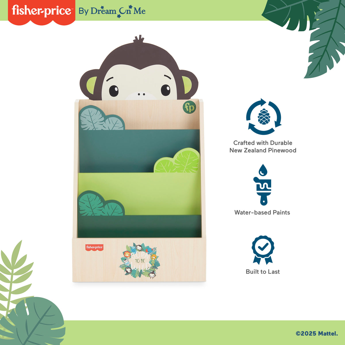 Fisher-Price By Dream On Me Fauna Collection Go Bananas Bookcase