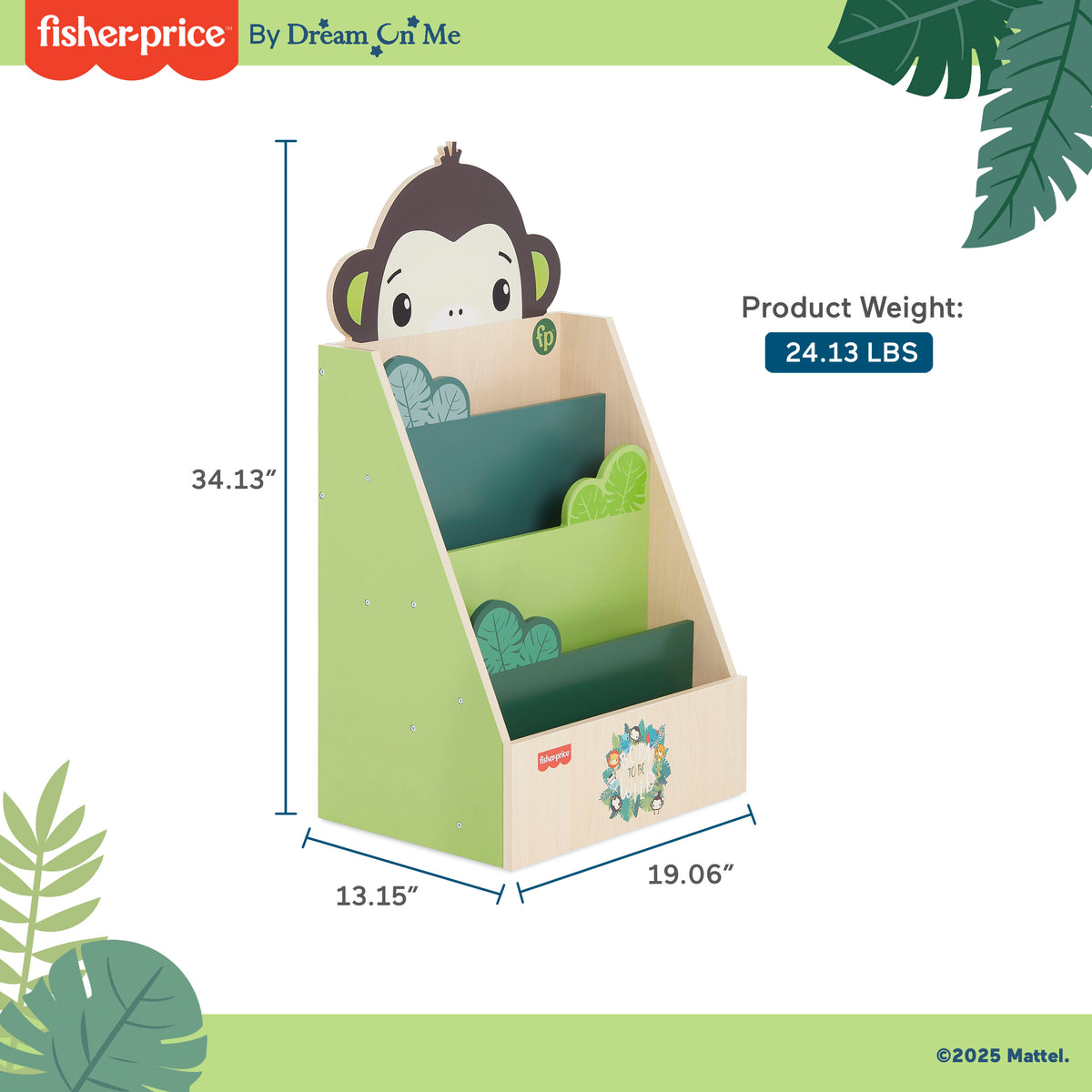 Fisher-Price By Dream On Me Fauna Collection Go Bananas Bookcase