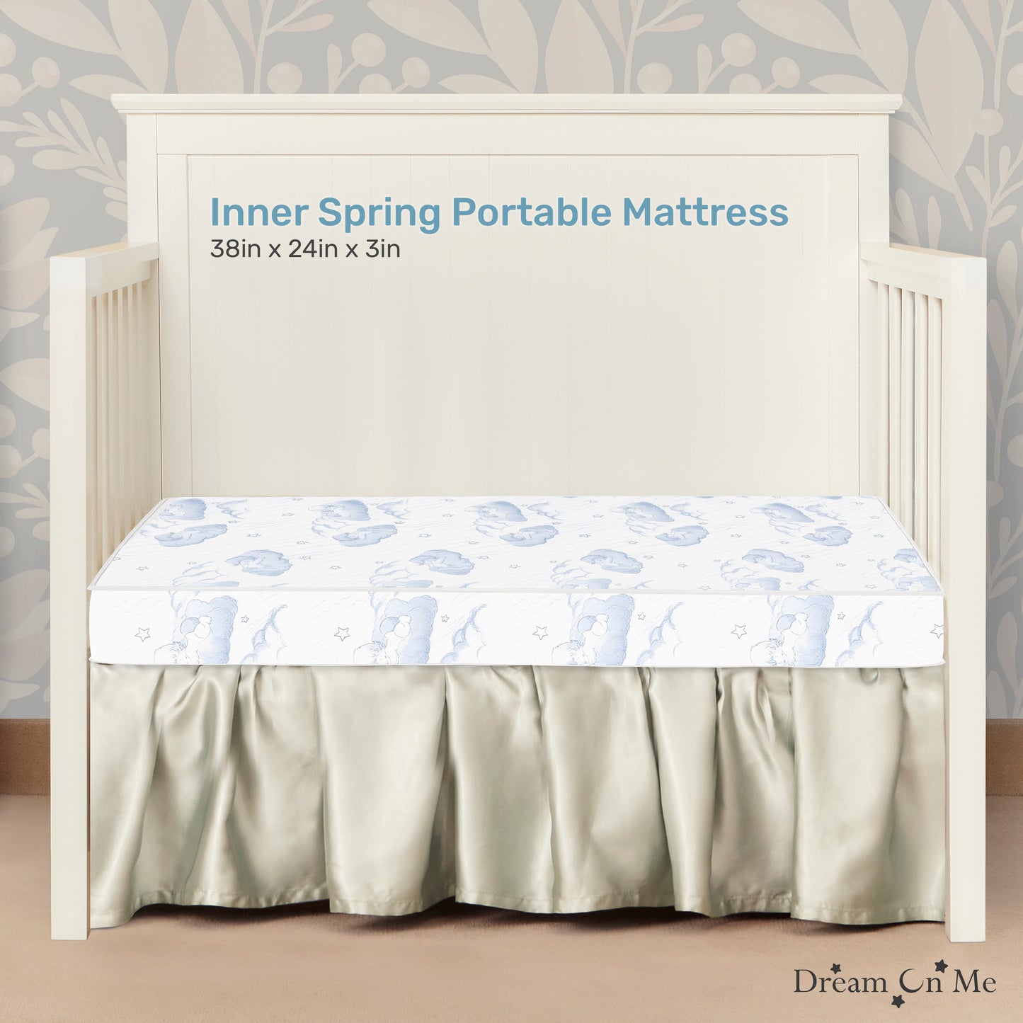 Dream On Me Star-Burst 3" Spring Coil Portable Mini Crib Mattress