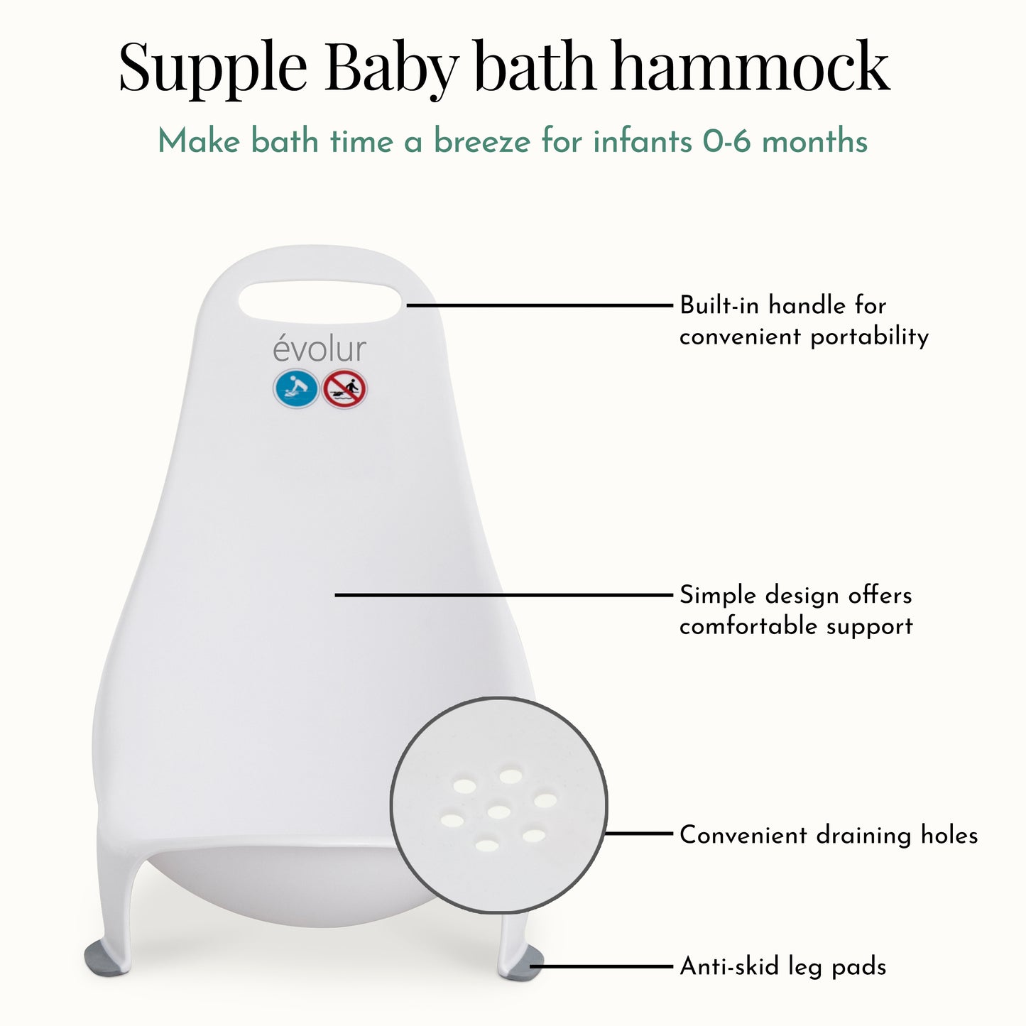 Evolur Supple Baby bath hammock