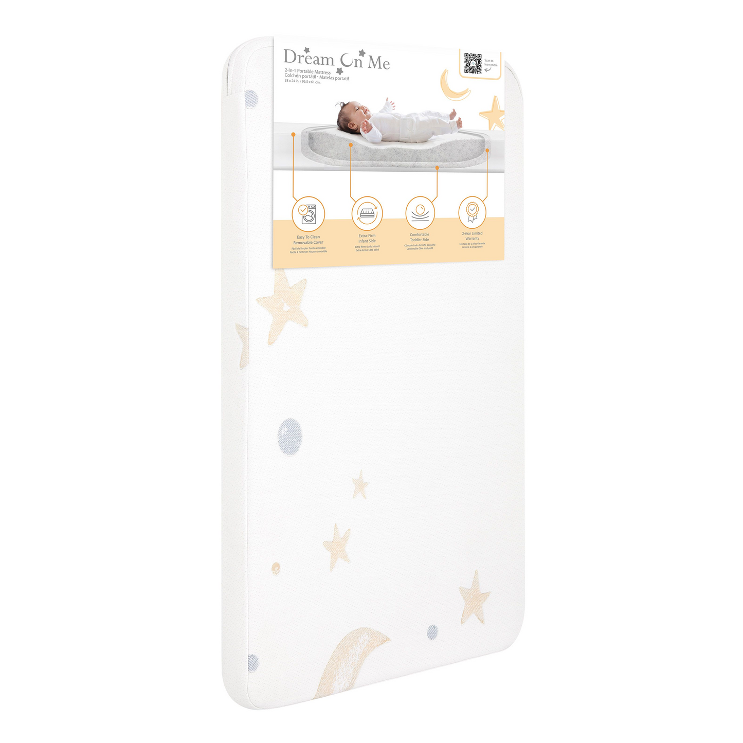 Dream On Me Moonlight Bright Mattress