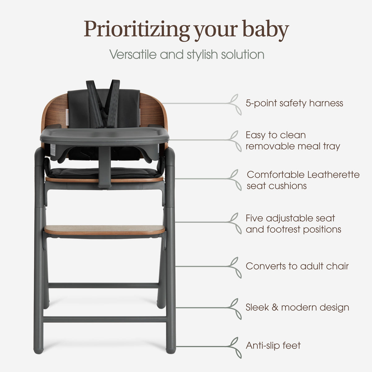 Evolur Step & Savor Convertible High Chair
