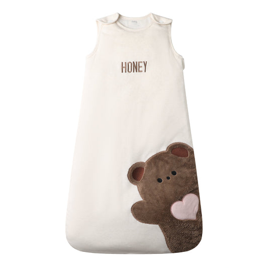 Organic Cotton Sleeping Bag 2.5 TOG Baby Sleep Sack - Brown Bear