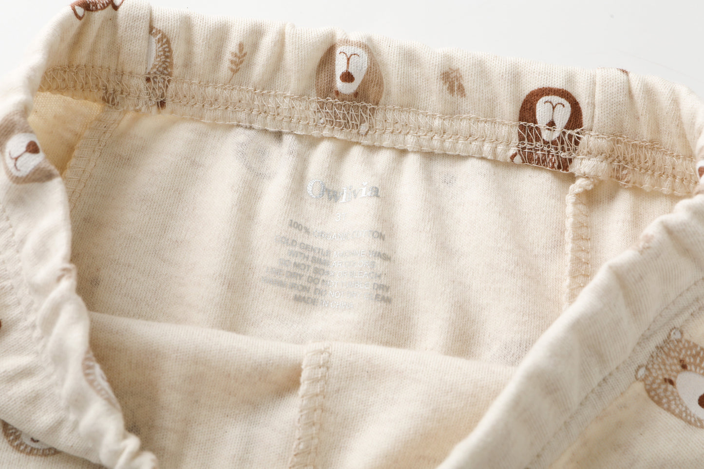100% Organic Cotton Toddler 2 Piece Pajama Set -Mini Bears