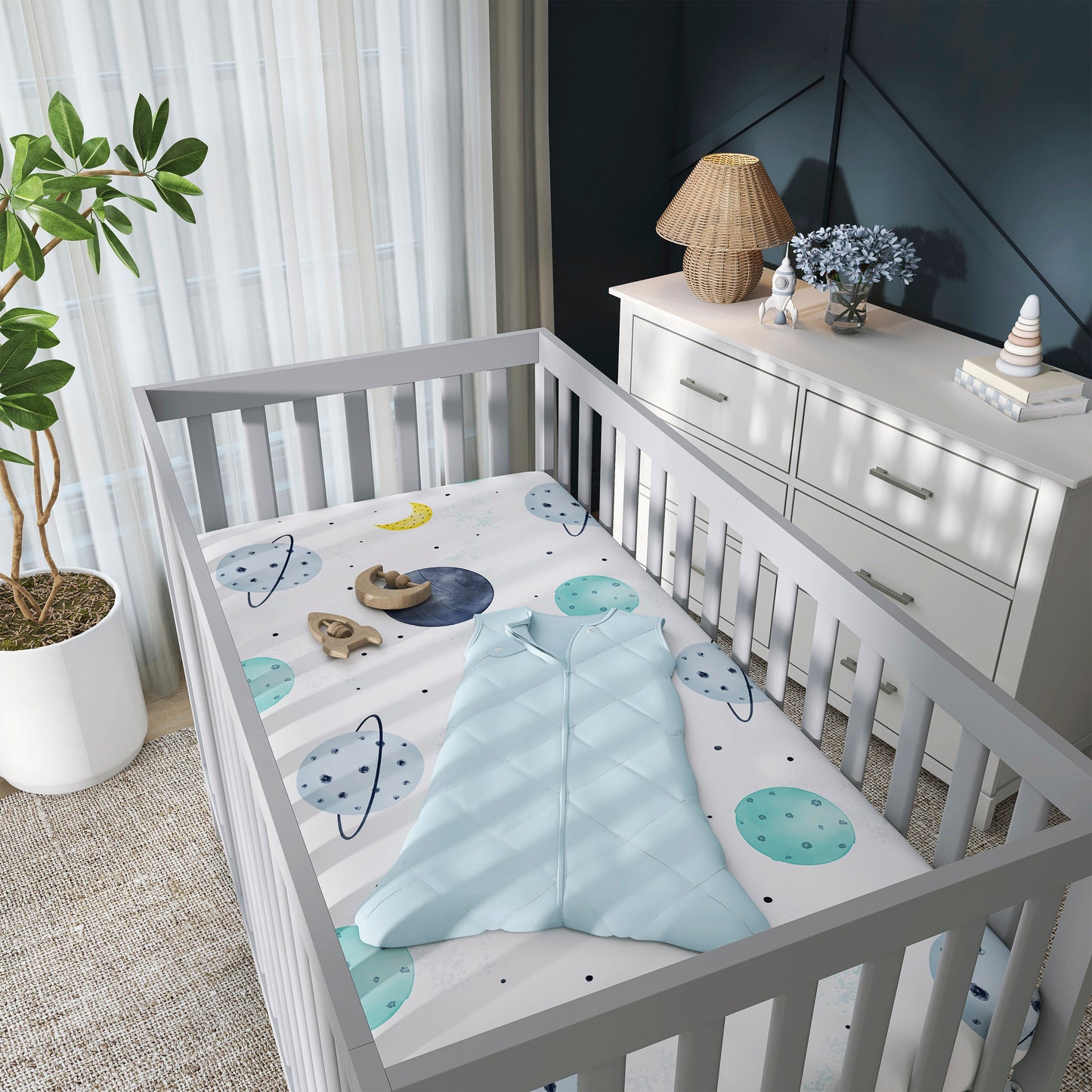 Evolur Space Adventure 3 pc Crib Set