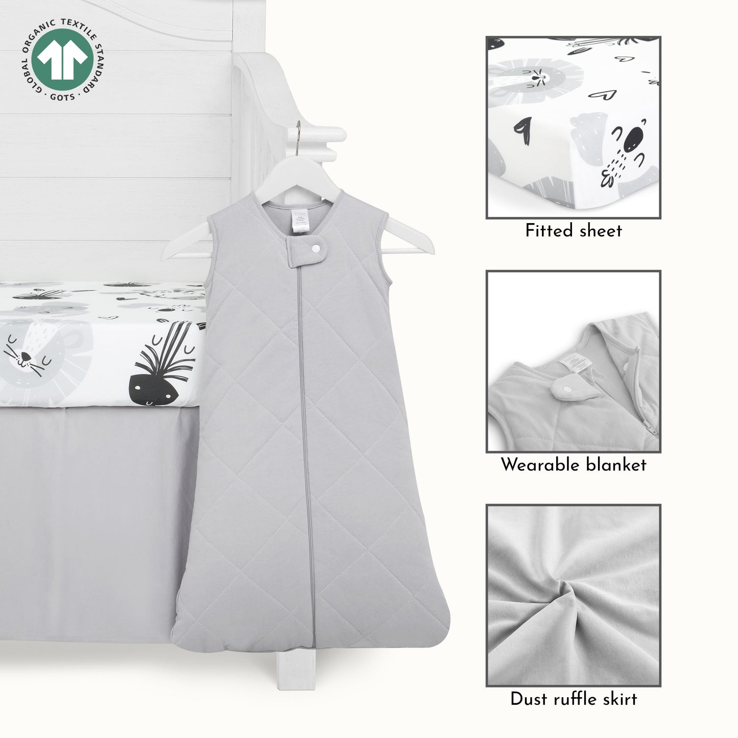 Evolur Zoo Love 3 pc Crib Set
