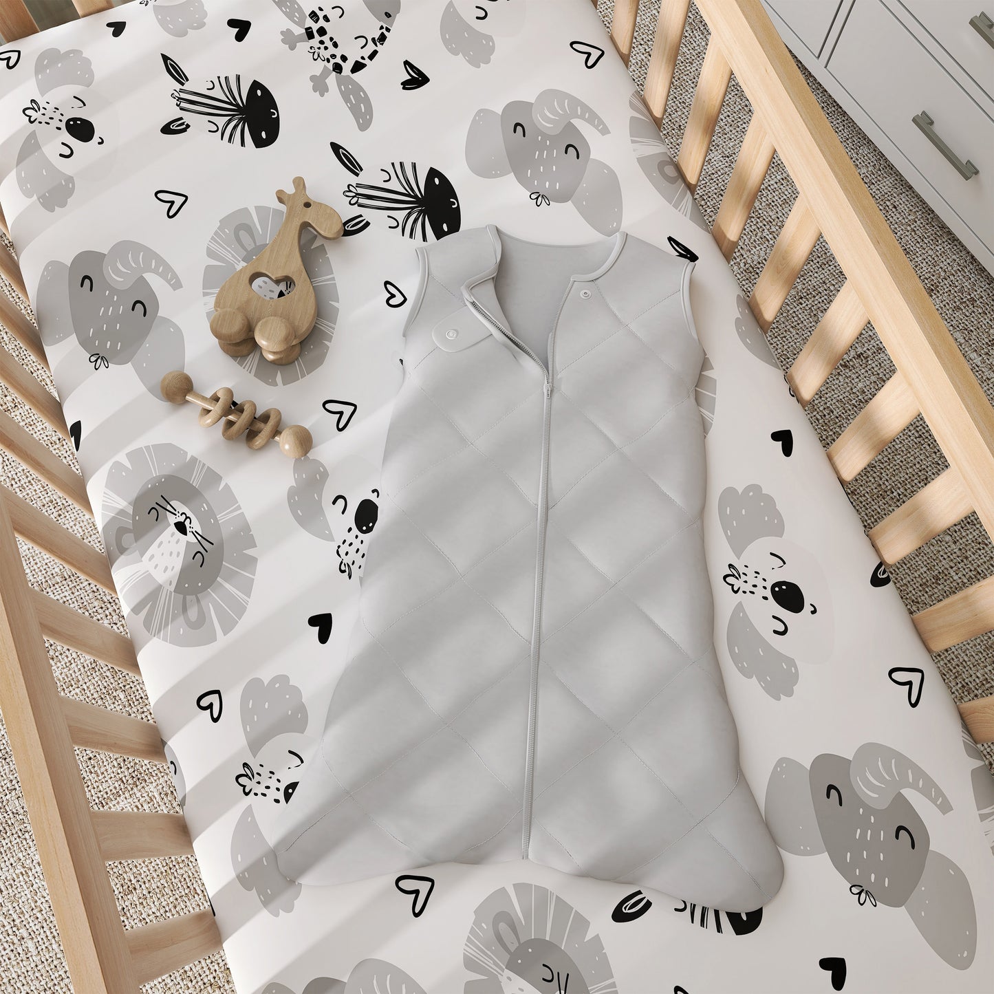 Evolur Zoo Love 3 pc Crib Set