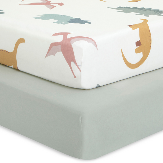 Evolur Rawr-Some 2 pc Sheet Set (Light)