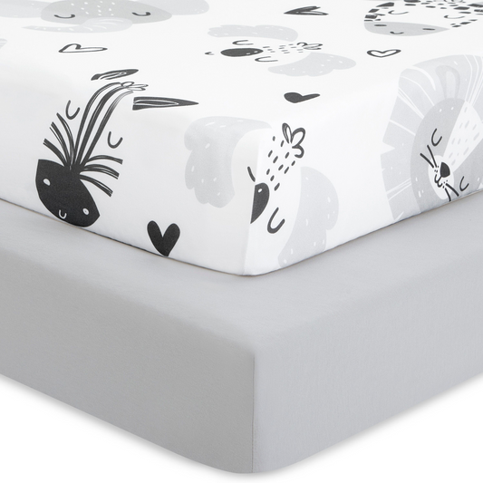 Evolur Zoo Love 2 pc Sheet Set