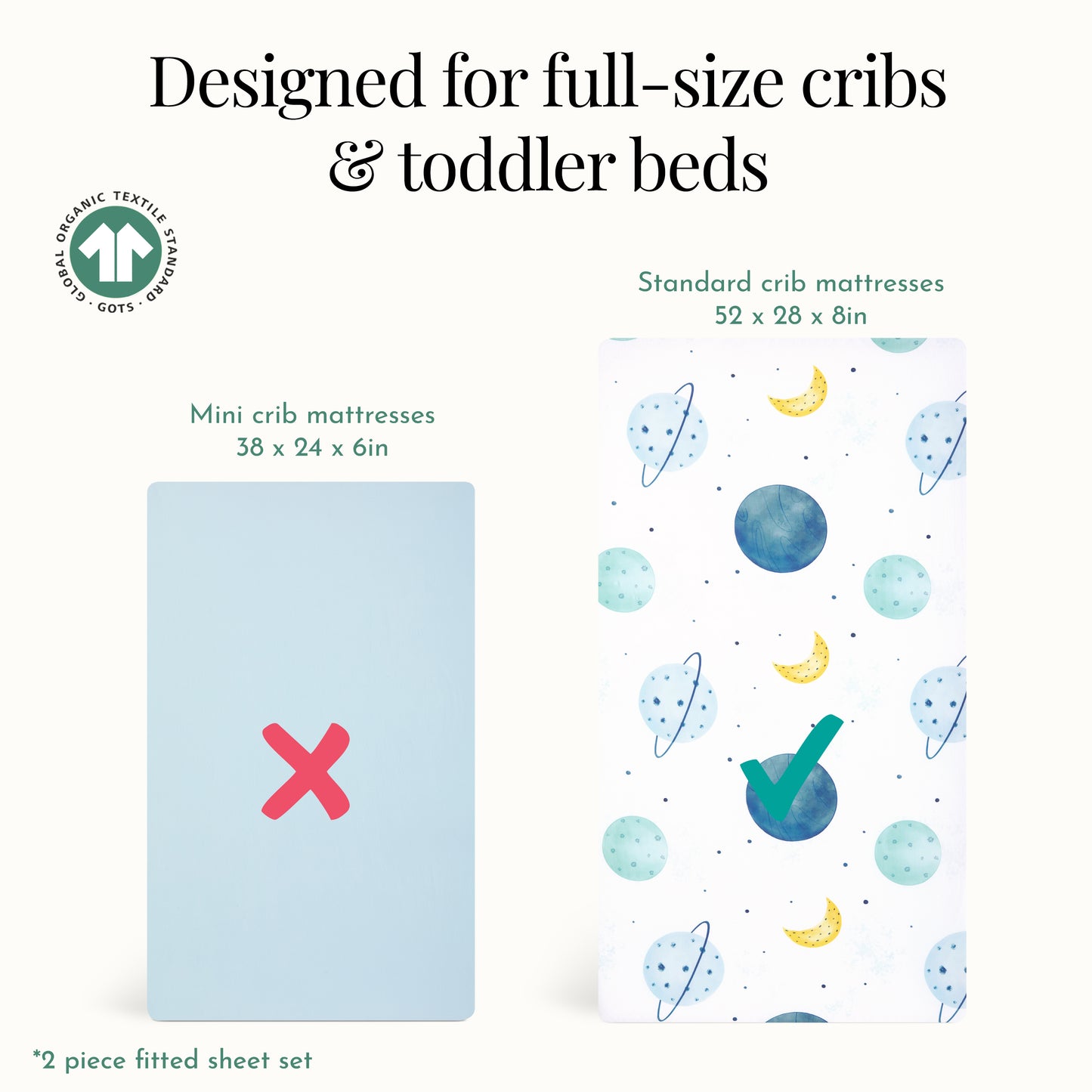 Evolur Space Adventure 2 pc Sheet Set (Light)