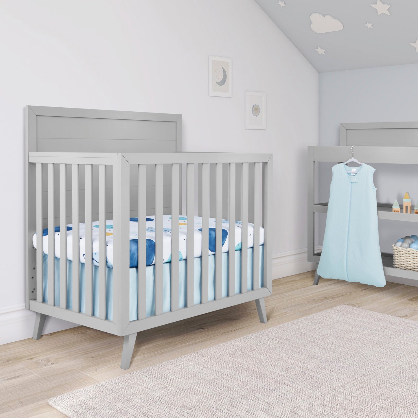 Evolur Space Adventure 3 Piece Mini Crib Bedding Set