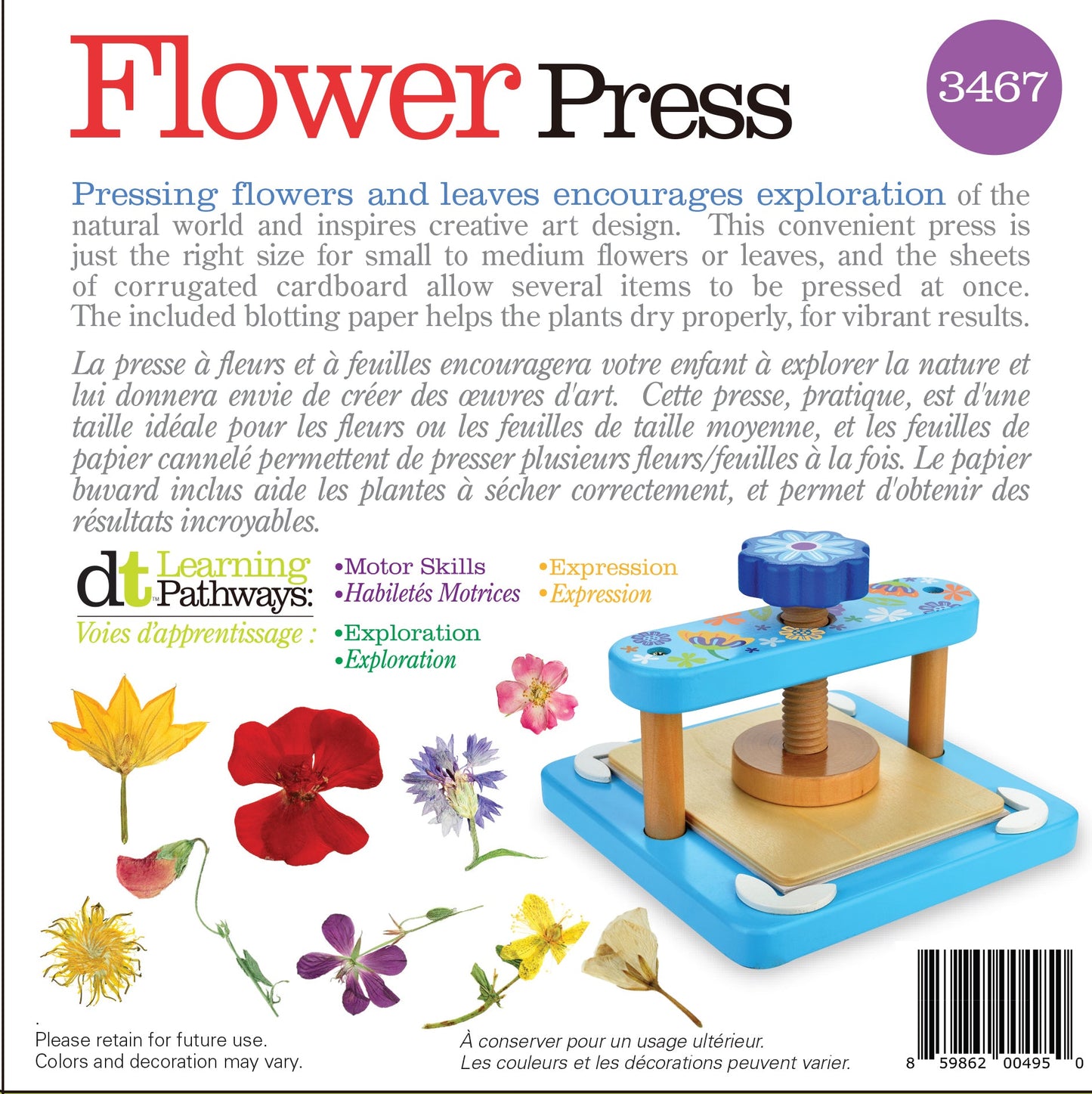 Discovery Toys Flower Press Wooden Craft Tool