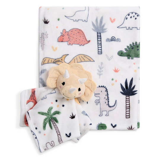 Evolur Roar & Snore 2 pc Gift Set - Blanket with Lovey