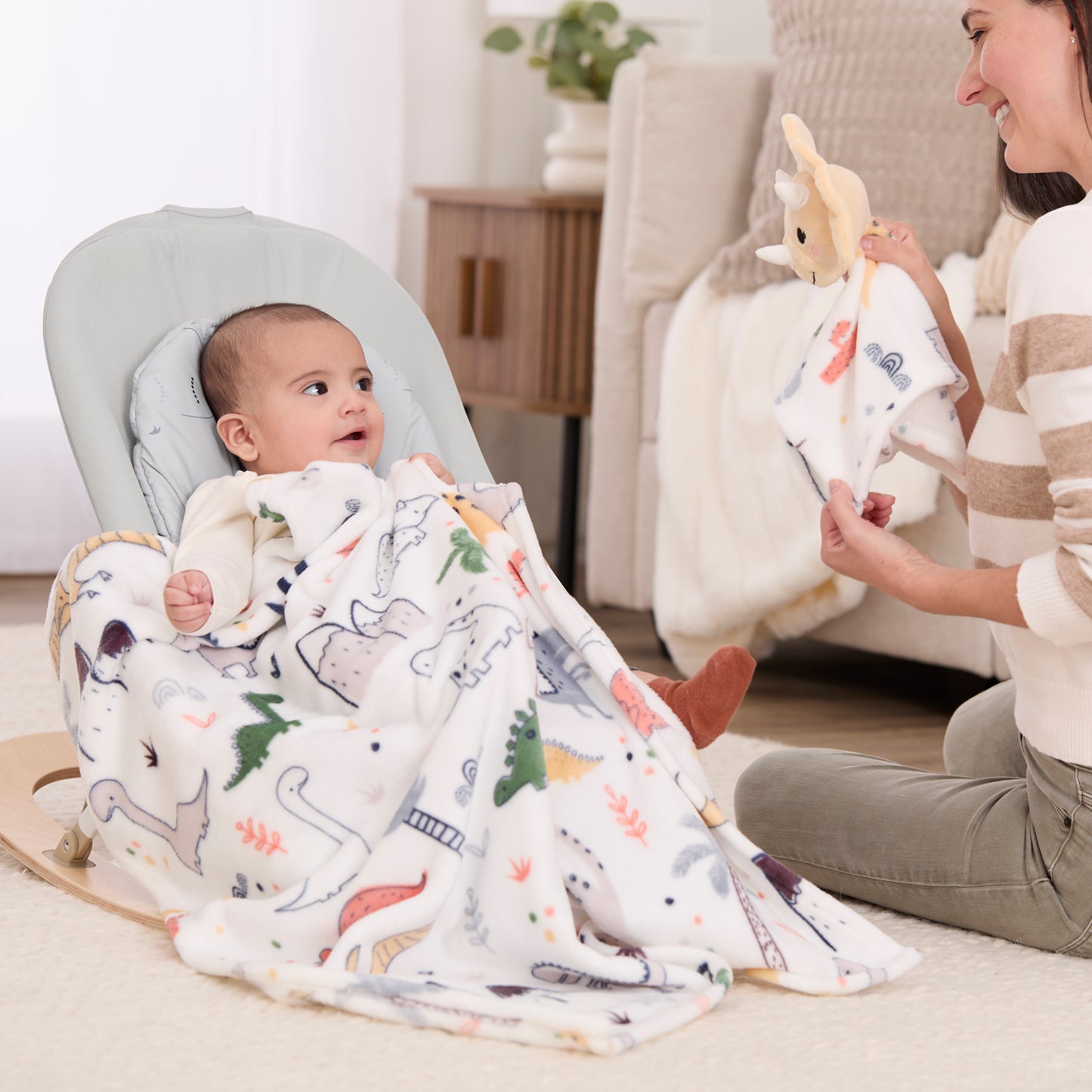 Evolur Roar & Snore 2 pc Gift Set - Blanket with Lovey