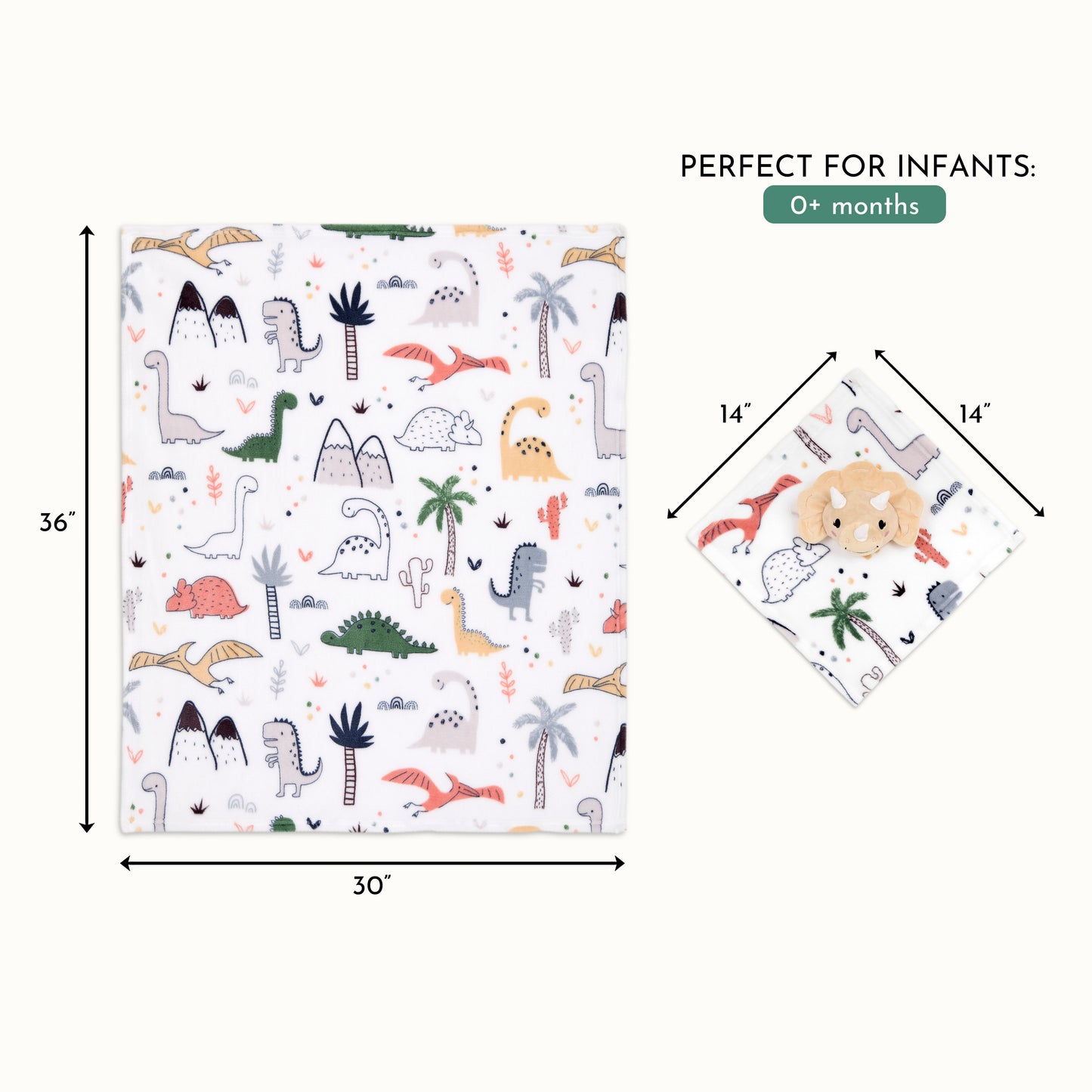 Evolur Roar & Snore 2 pc Gift Set - Blanket with Lovey