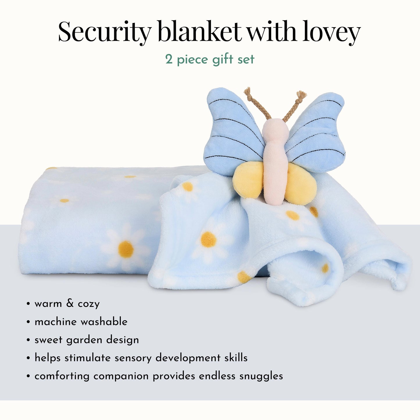 Evolur Secret Garden 2 pc Gift Set - Blanket with Lovey