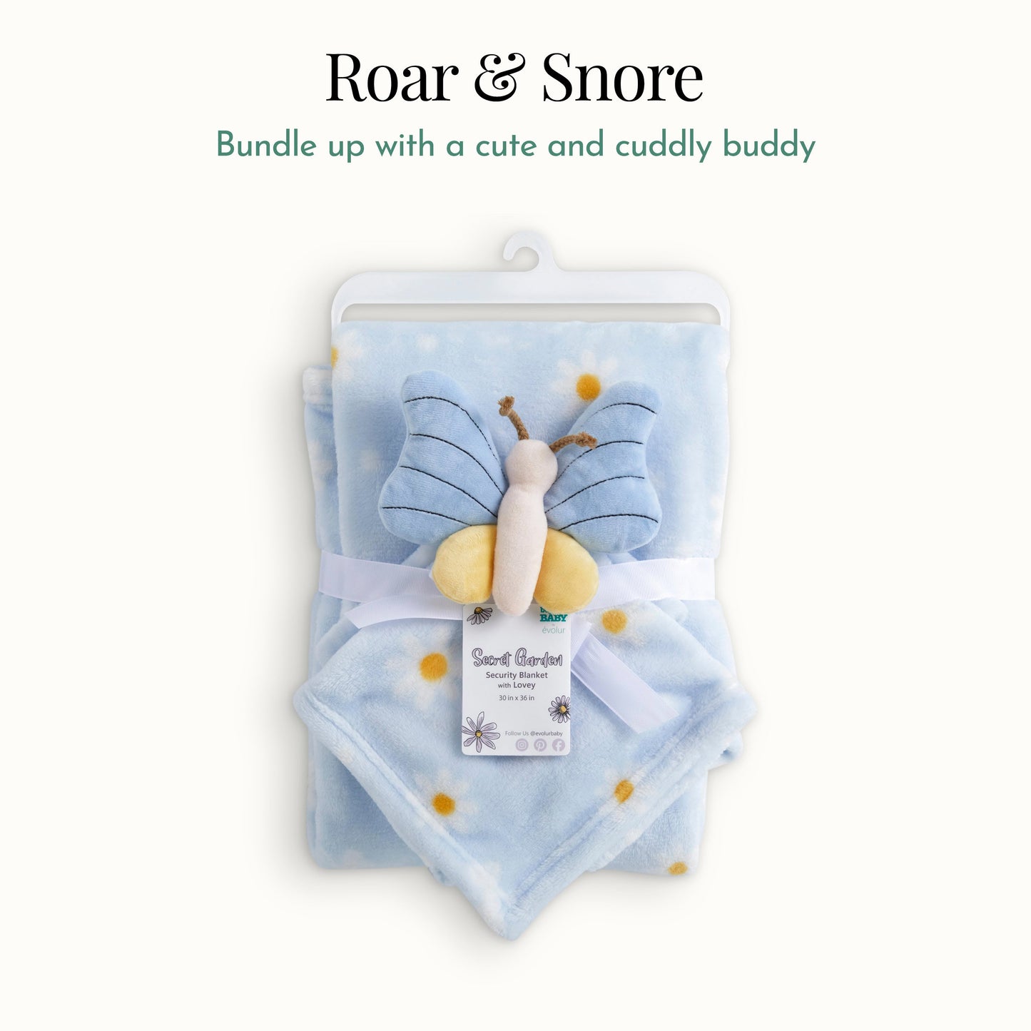 Evolur Secret Garden 2 pc Gift Set - Blanket with Lovey