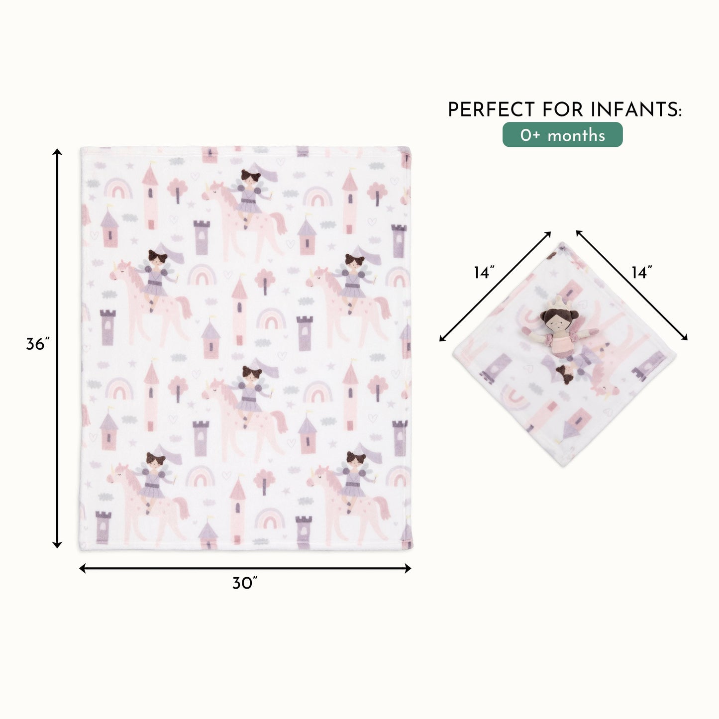 Evolur Enchanted Dreams 2 pc Gift Set - Blanket with Lovey