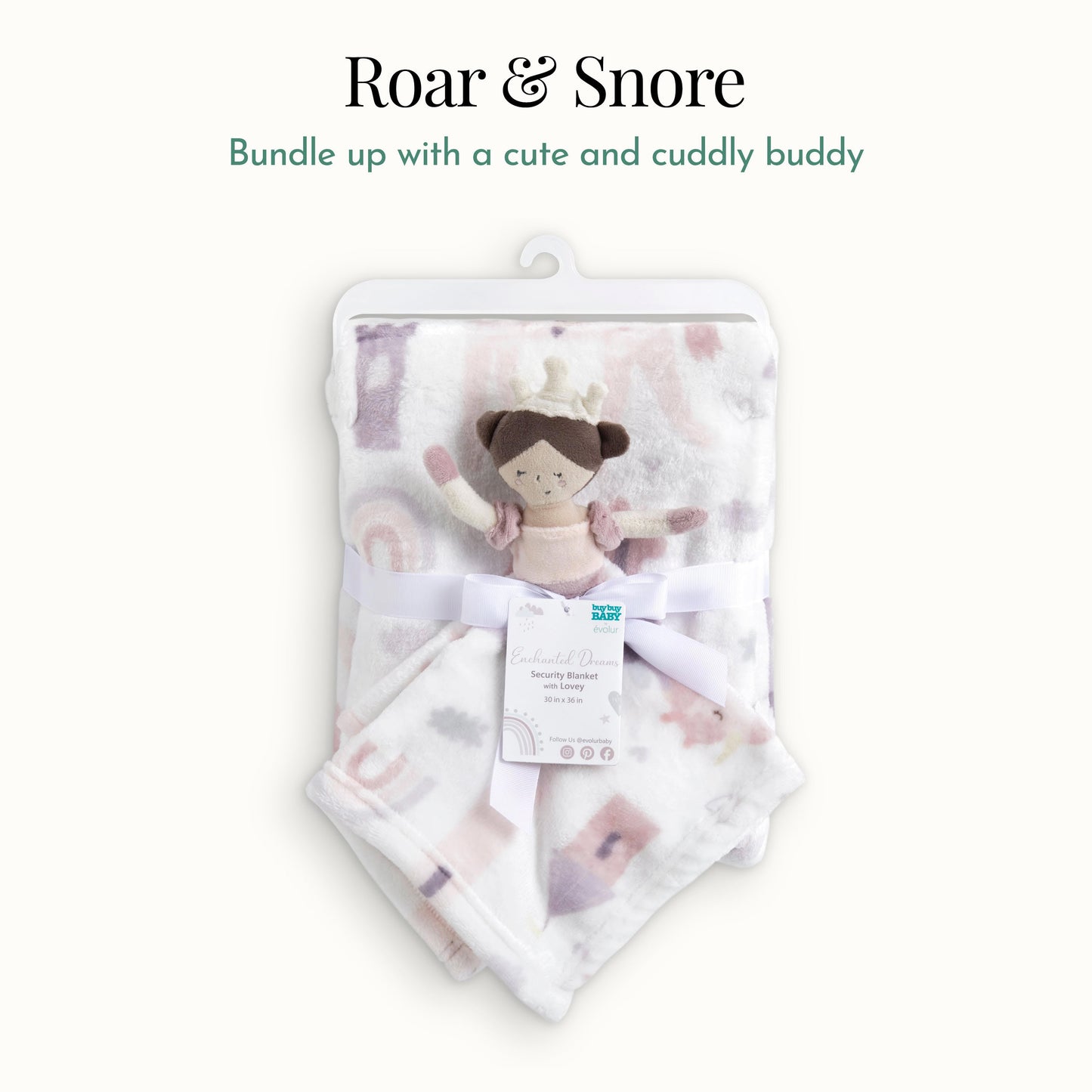 Evolur Enchanted Dreams 2 pc Gift Set - Blanket with Lovey